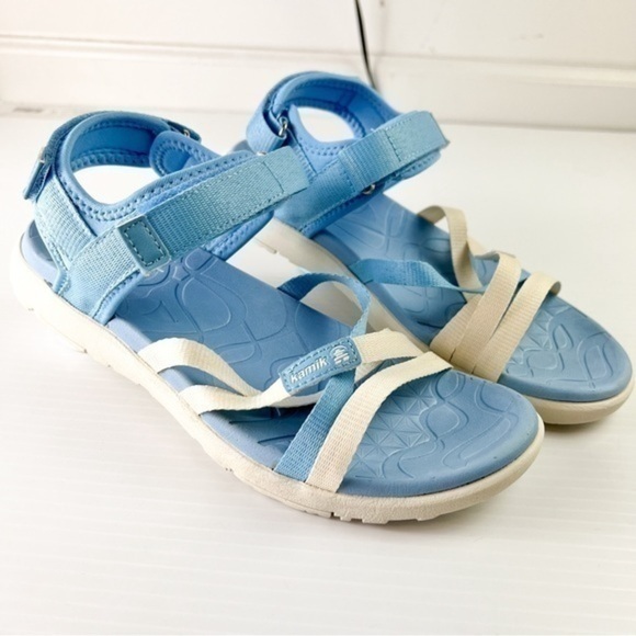 Kamik sandals womens 9 Skyros Blue Hook Loop Strap Lightweight Waterproof - Picture 1 of 10